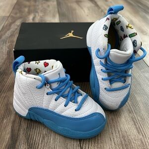 Toddler's Jordan 12 Retro White/University Blue Size 6c